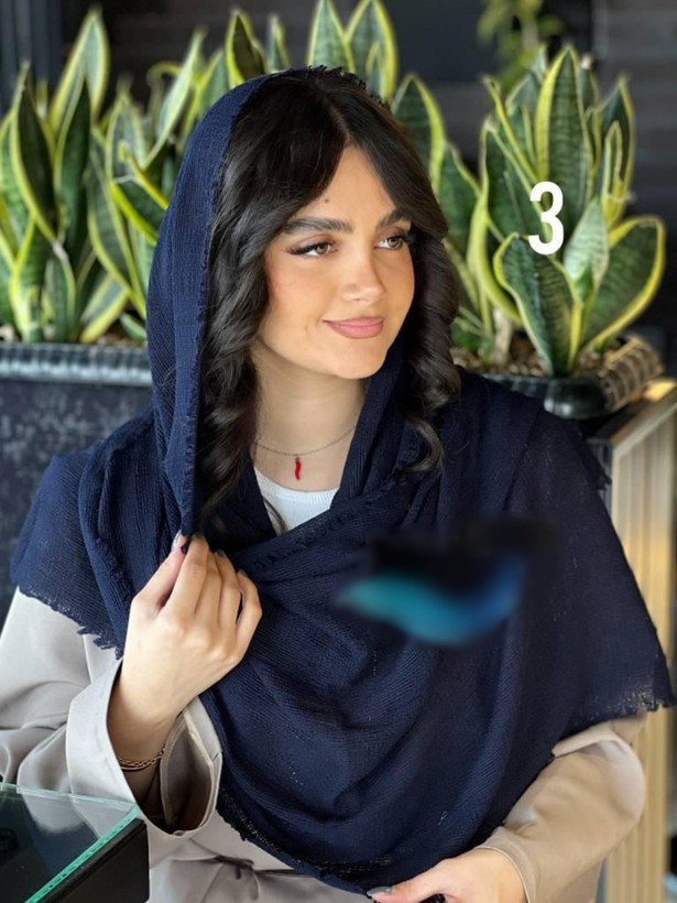 شال بوکله حصیری مخملی دور ریش در رنگبندی