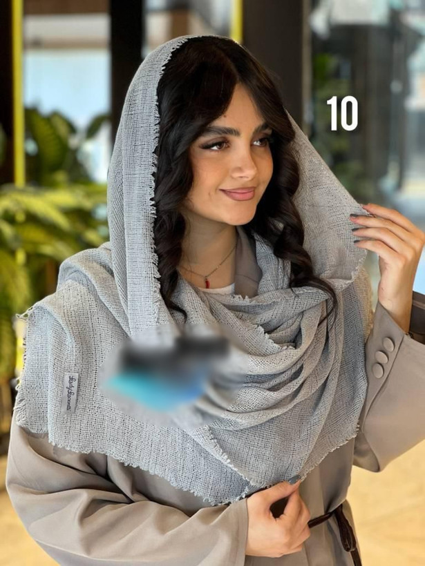 شال بوکله حصیری مخملی دور ریش در رنگبندی